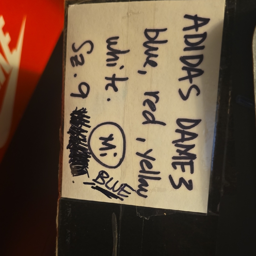 Adidas Dame 3 in Blue, Red, and Yellow